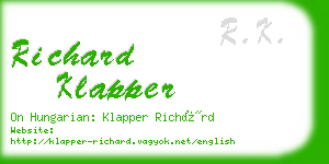 richard klapper business card